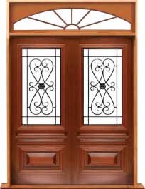 sovereign iron: single door +  two sidelights