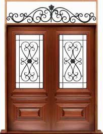 sovereign iron: single door +  two sidelights