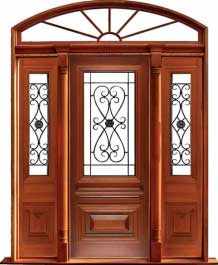 sovereign iron: single door +  two sidelights