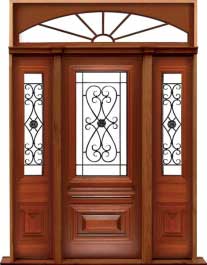 sovereign iron: single door +  two sidelights