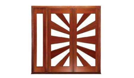 sunrise: double door + sidelight on left