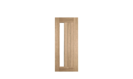 vertical plank glazed oak: door only
