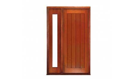 vertical plank: single door + sidelight on left