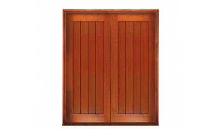 vertical plank: double door