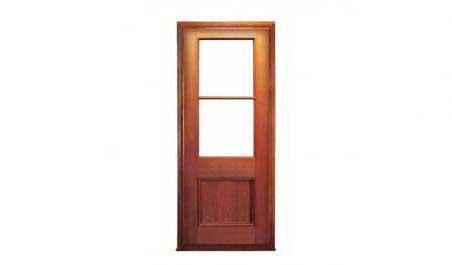 victorian twin light: door in frame